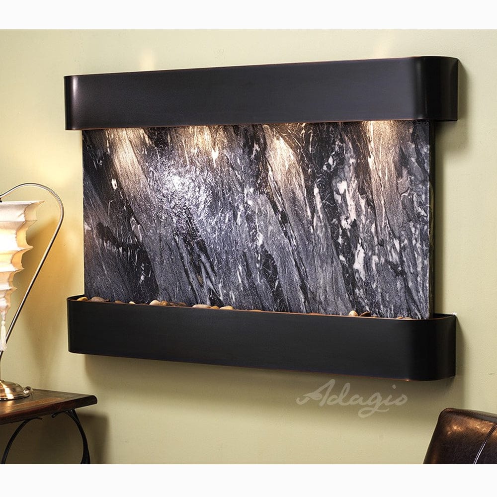 SunriseSprings-BlackSpiderMarble-BlackenedCopper-Rounded-White - Outdoor Art Pros