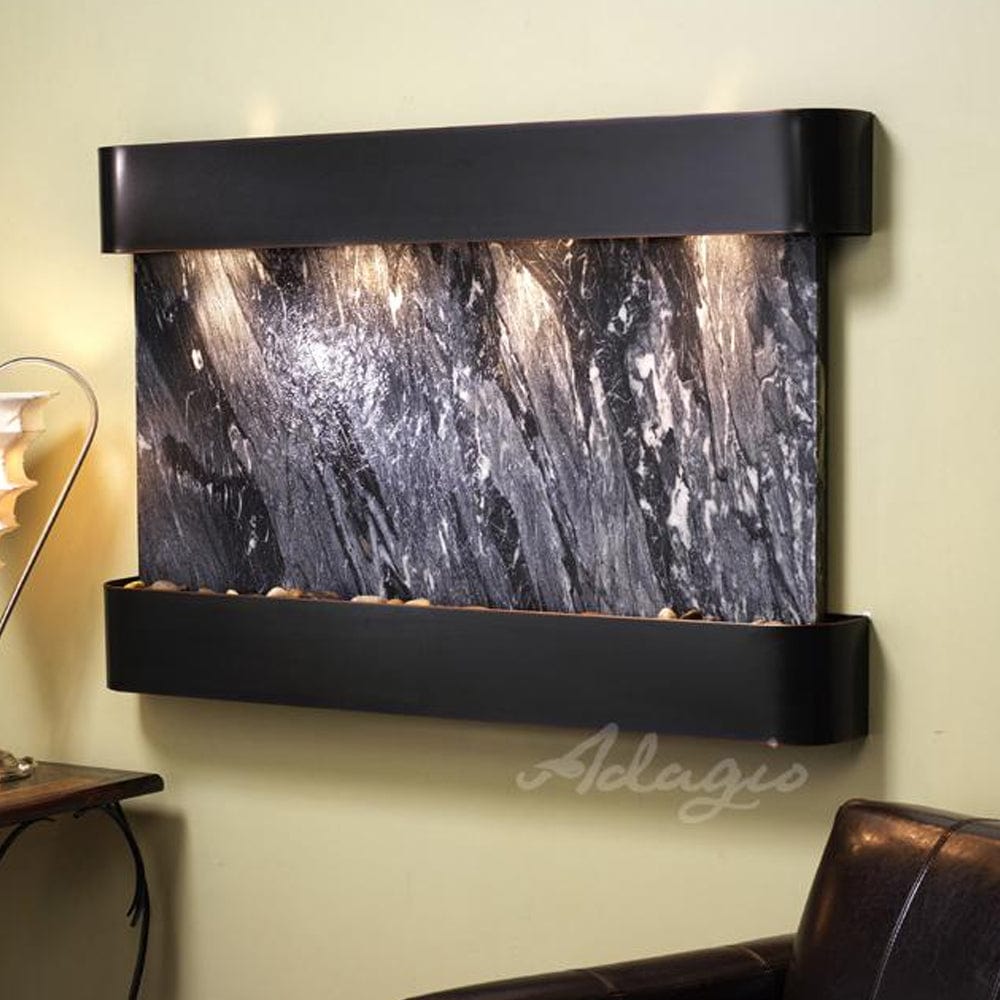 SunriseSprings-BlackSpiderMarble-BlackenedCopper-Rounded-White - Outdoor Art Pros