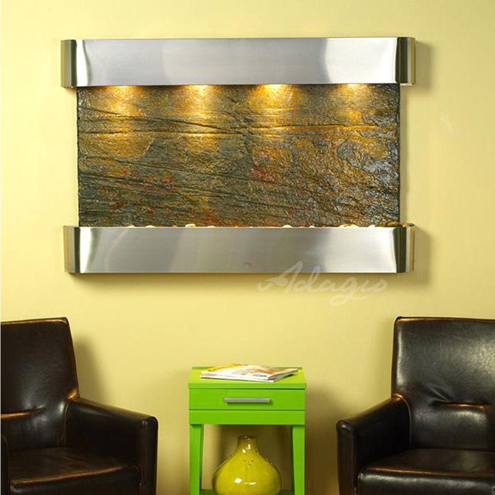 SunriseSprings-GreenSlate-StainlessSteel-Rounded-White - Outdoor Art Pros