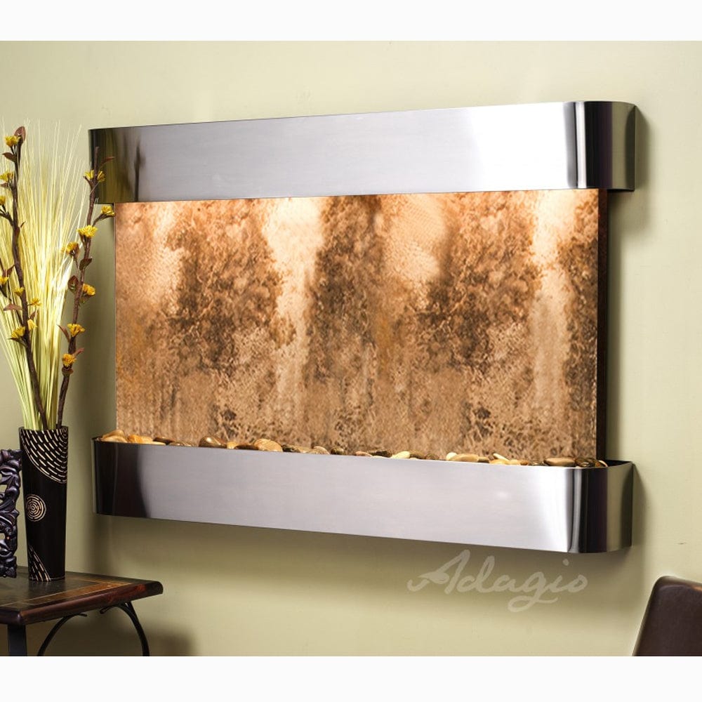 SunriseSprings-MagnificoTravertine-StainlessSteel-Rounded-White - Outdoor Art Pros