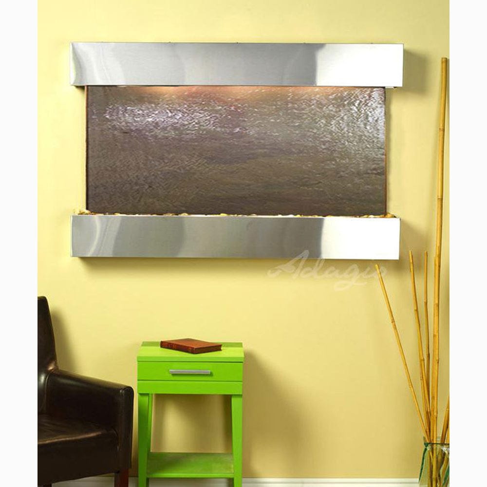 SunriseSprings-Multi-ColorFeatherStone-StainlessSteel-Squared-White - Outdoor Art Pros