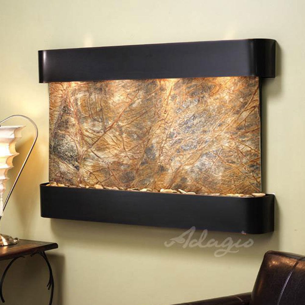 SunriseSprings-RainforestBrownMarble-BlackenedCopper-Rounded-White - Outdoor Art Pros