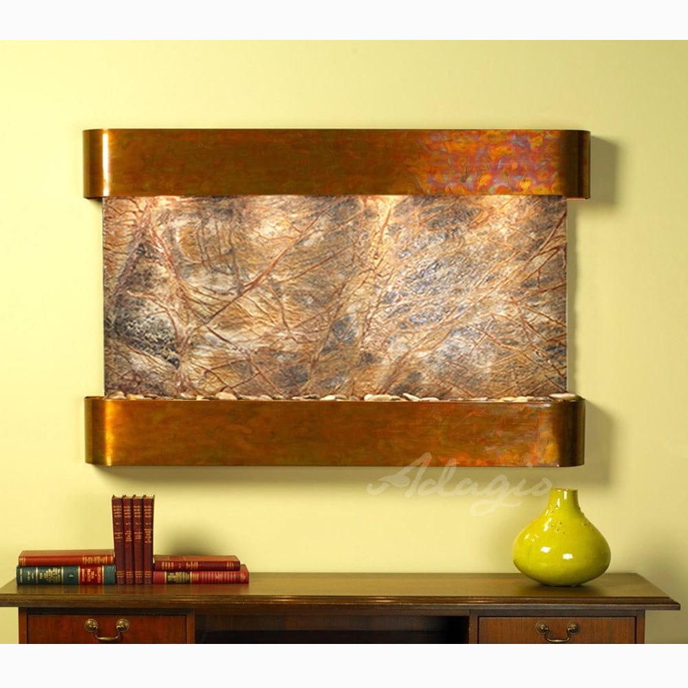 SunriseSprings-RainforestBrownMarble-RusticCopper-Rounded-White - Outdoor Art Pros
