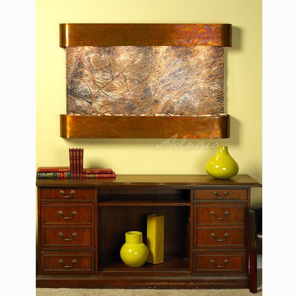 SunriseSprings-RainforestBrownMarble-RusticCopper-Rounded-White - Outdoor Art Pros