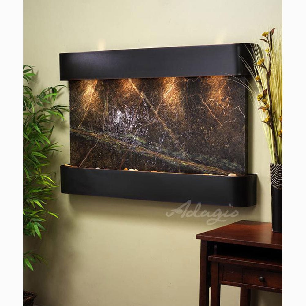 SunriseSprings-RainforestGreenMarble-BlackenedCopper-Rounded-White - Outdoor Art Pros