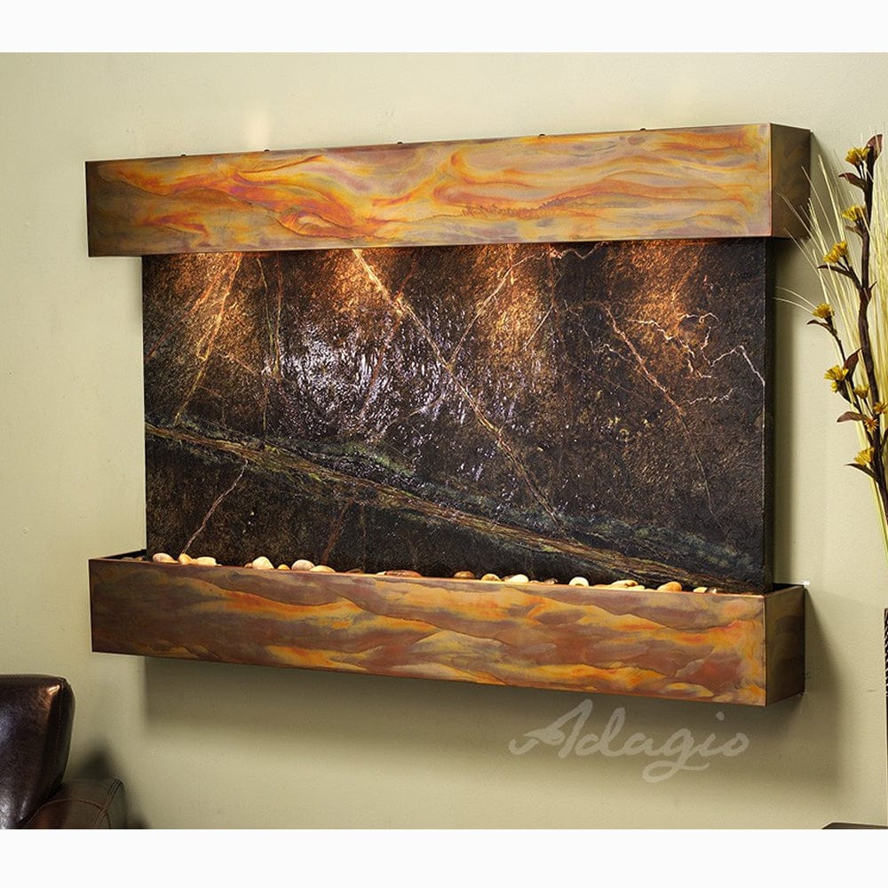SunriseSprings-RainforestGreenMarble-RusticCopper-Squared-White - Outdoor Art Pros