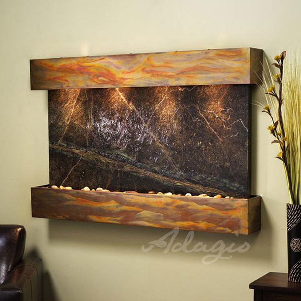 SunriseSprings-RainforestGreenMarble-RusticCopper-Squared-White - Outdoor Art Pros