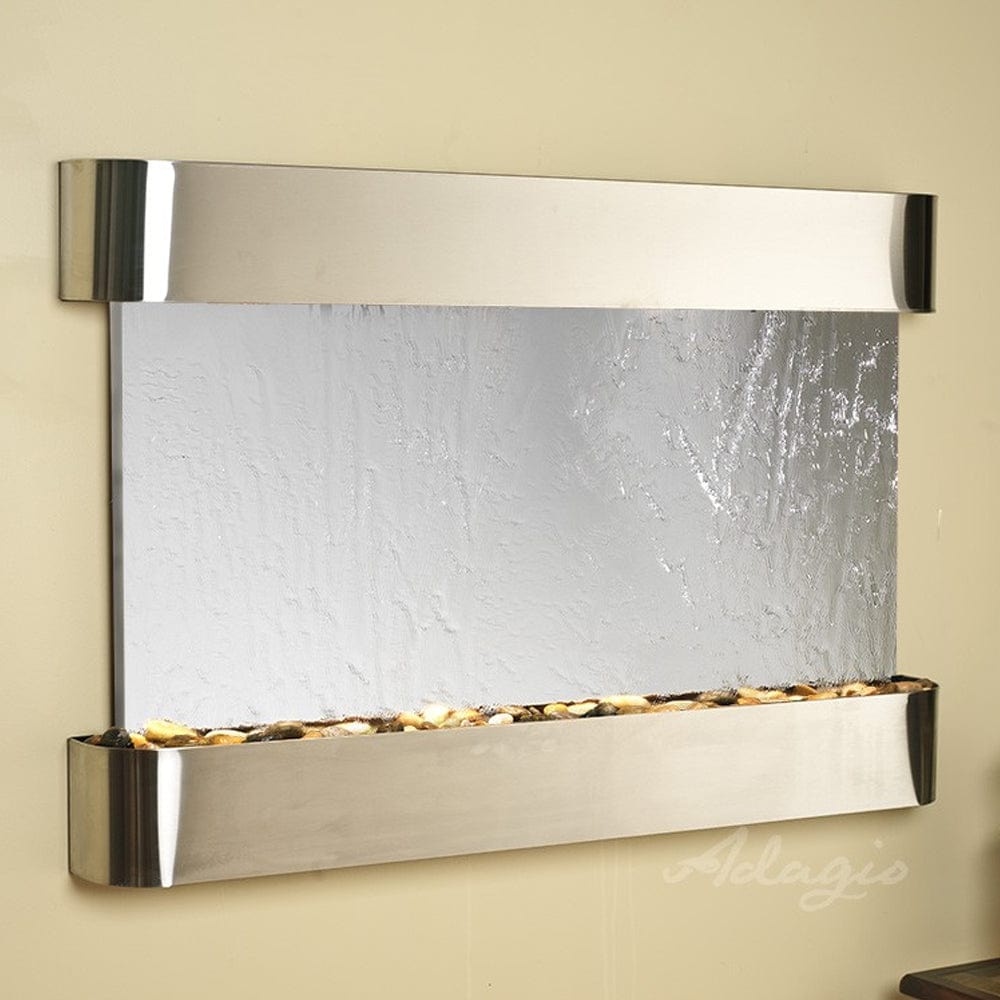 SunriseSprings-SilverMirror-StainlessSteel-Rounded-White - Outdoor Art Pros