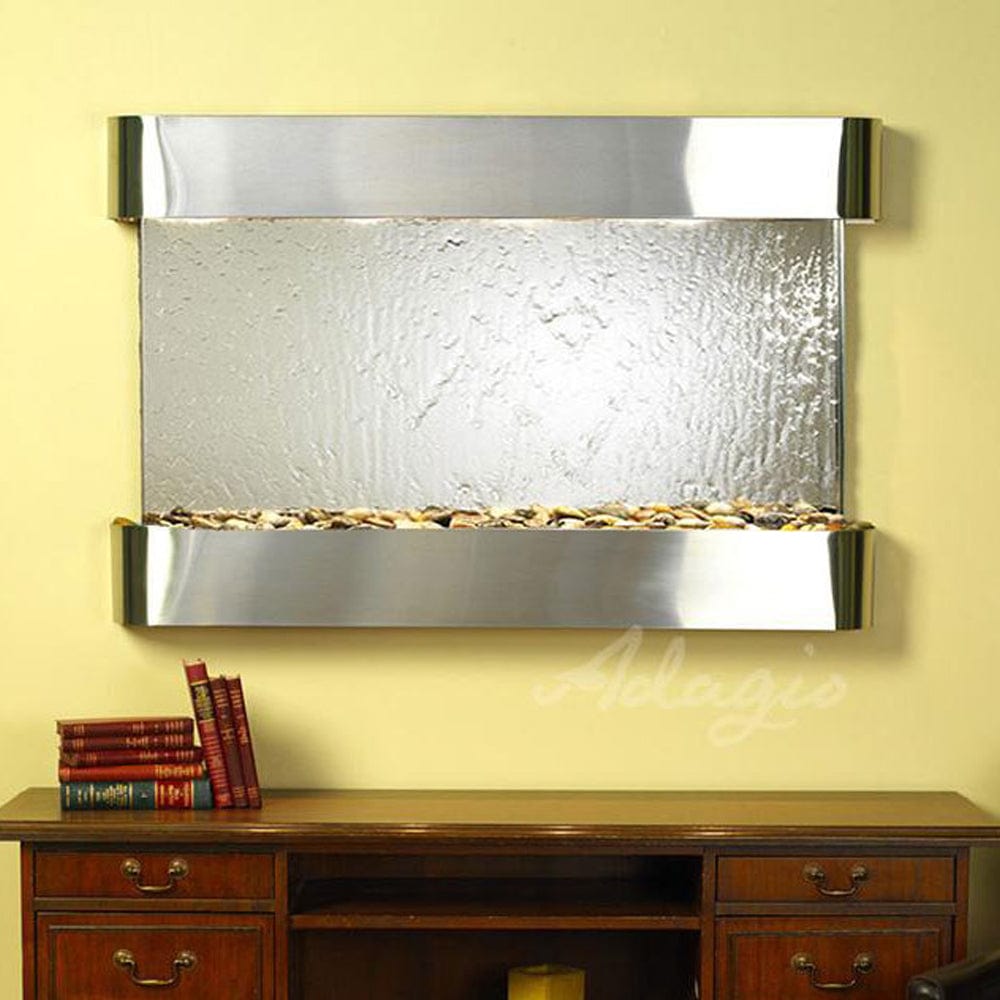 SunriseSprings-SilverMirror-StainlessSteel-Rounded-White - Outdoor Art Pros