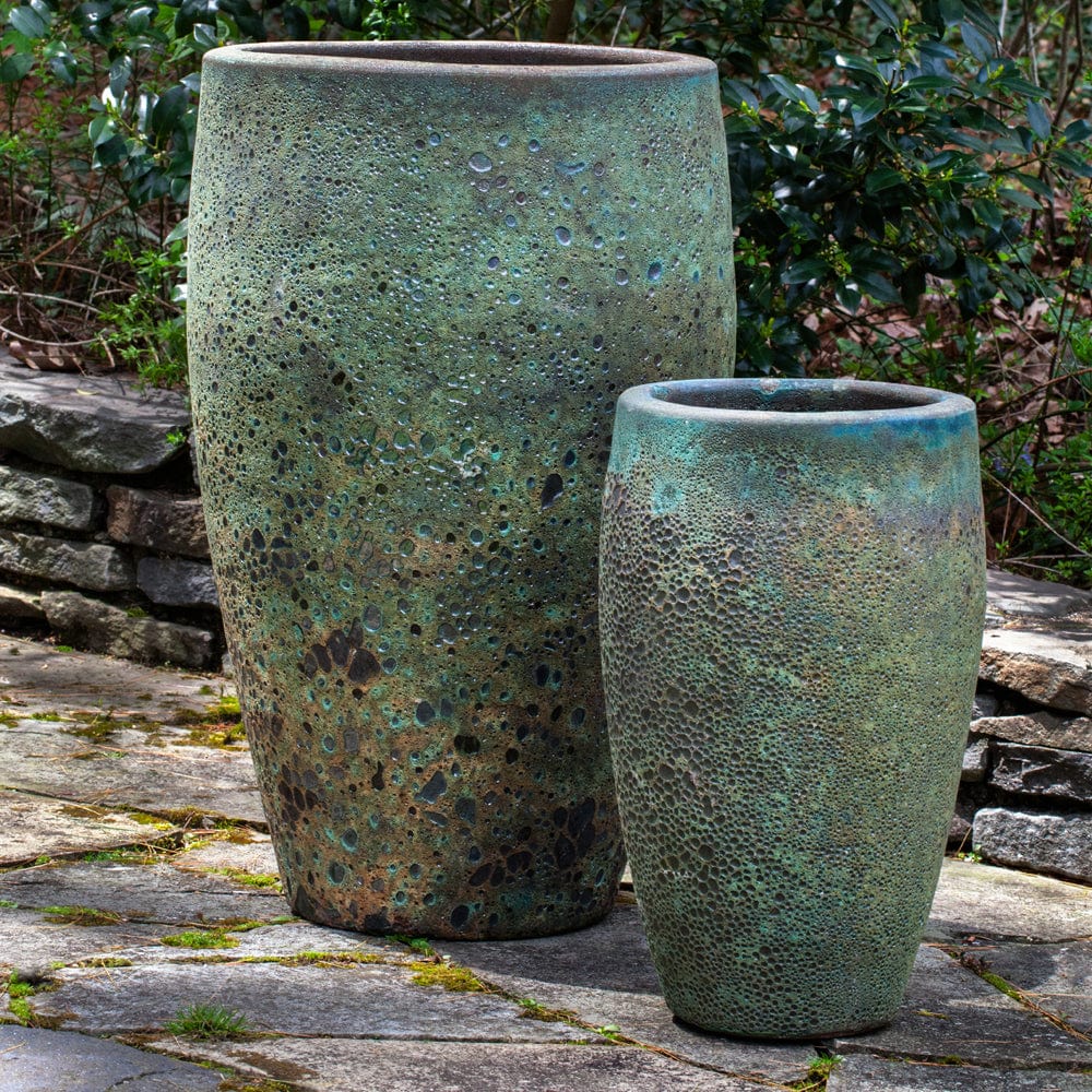 Ta Som Planter Set of 2 in Angkor Green Mist - Outdoor Art Pros