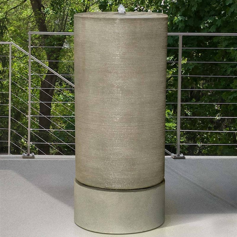 Tall Cylinder GFRC Fountain - Outdoor Art Pros
