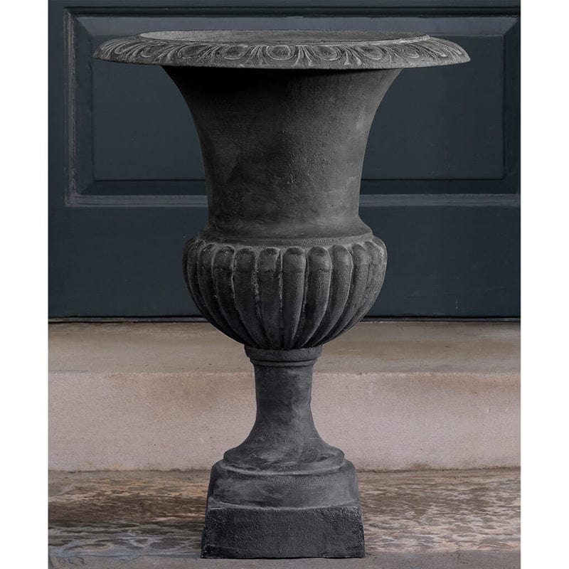 Tall Wickford Iron Urn Planter in Lead