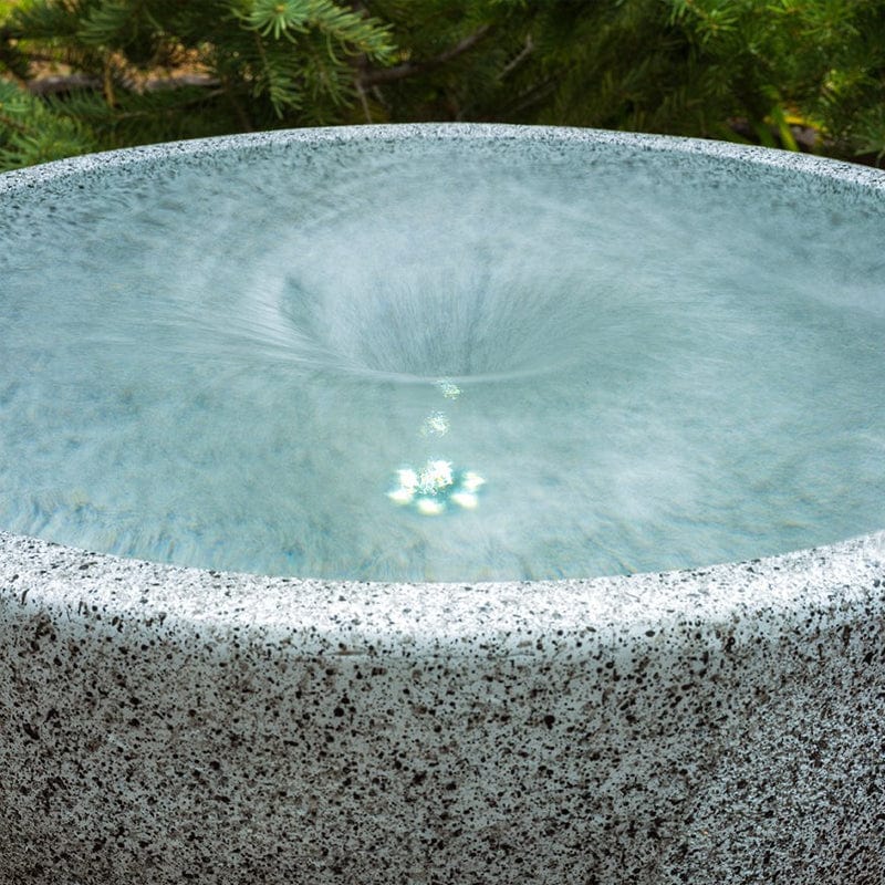 Tenaya Granite Vortex Fountain with LED Lights - Outdoor Art Pros