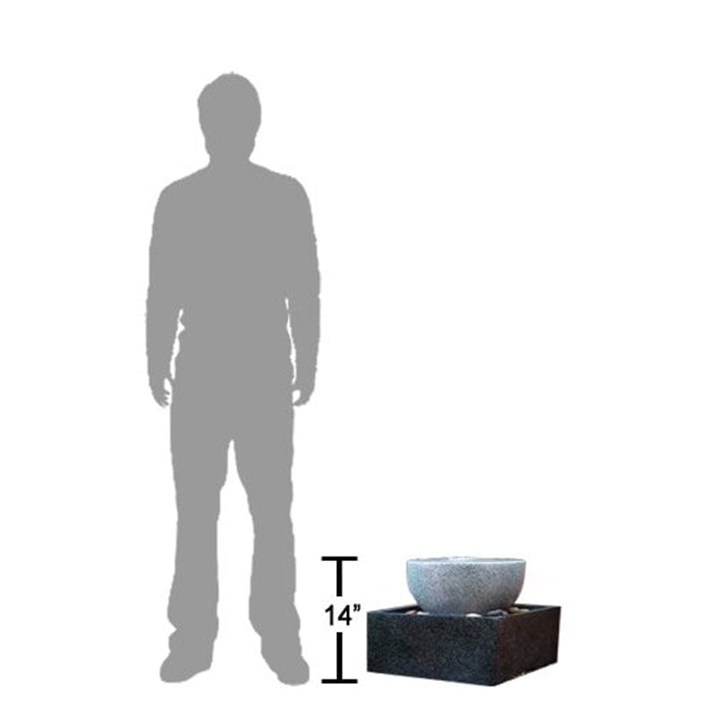 Tenaya Granite Vortex Fountain with LED Lights - Outdoor Art Pros