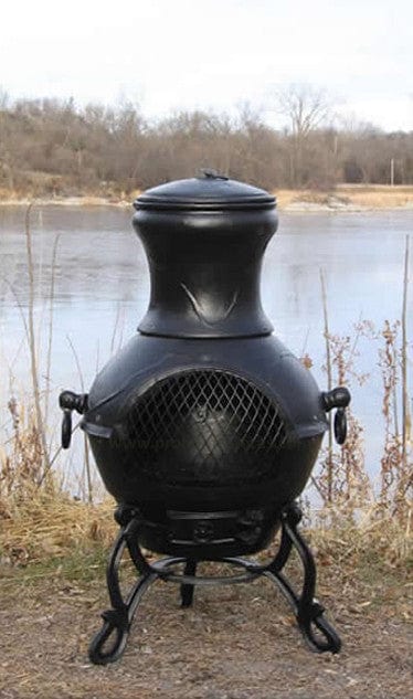 The Blue Rooster Etruscan Chiminea