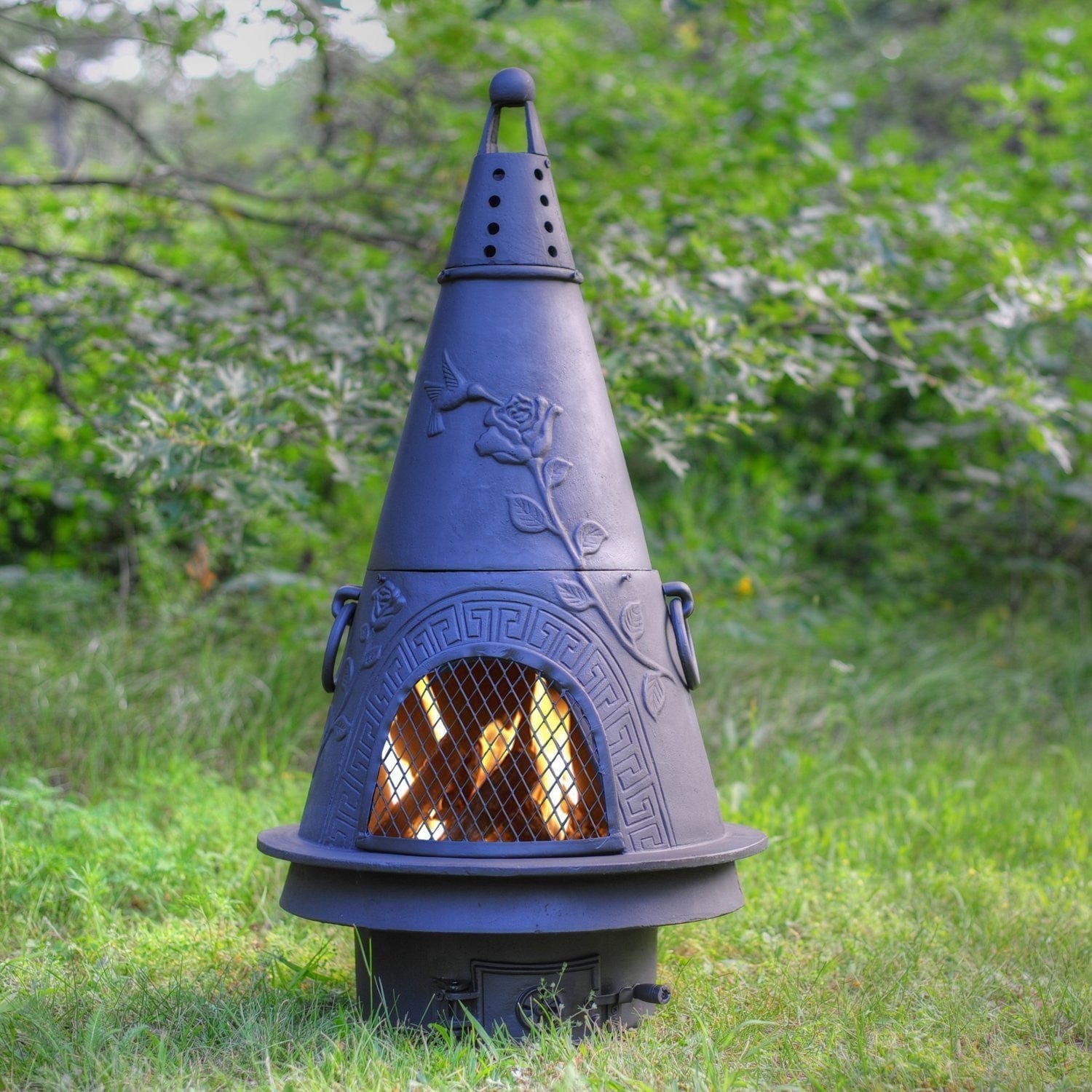The Blue Rooster Garden Chiminea
