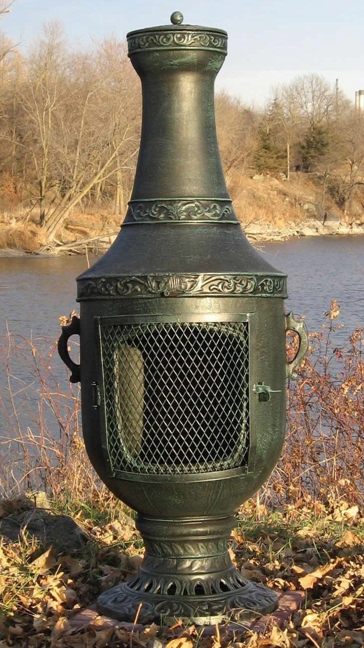 The Blue Rooster Venetian Chiminea