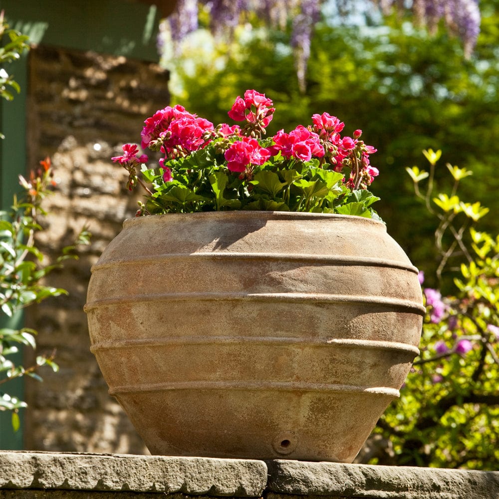 Thea Planter in Antico Terra Cotta - Outdoor Art Pros