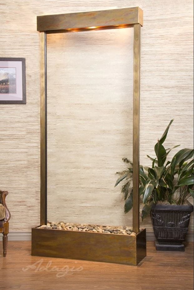 Tranquil River Floor Fountain - Center Mounted