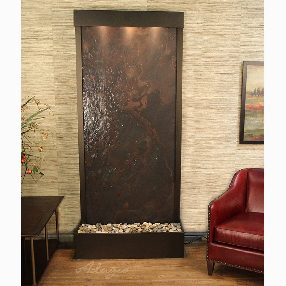 TranquilRiver_FlushMountedTowardsRearOfTheBase_-Multi-ColorFeatherStone-AntiqueBronze-White - Outdoor Art Pros