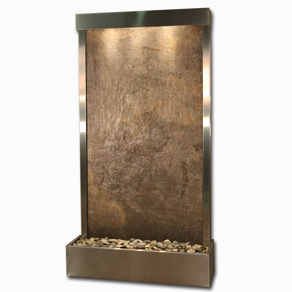 TranquilRiver_FlushMountedTowardsRearOfTheBase_-RainforestGreenMarble-AntiqueBronze - Outdoor Art Pros