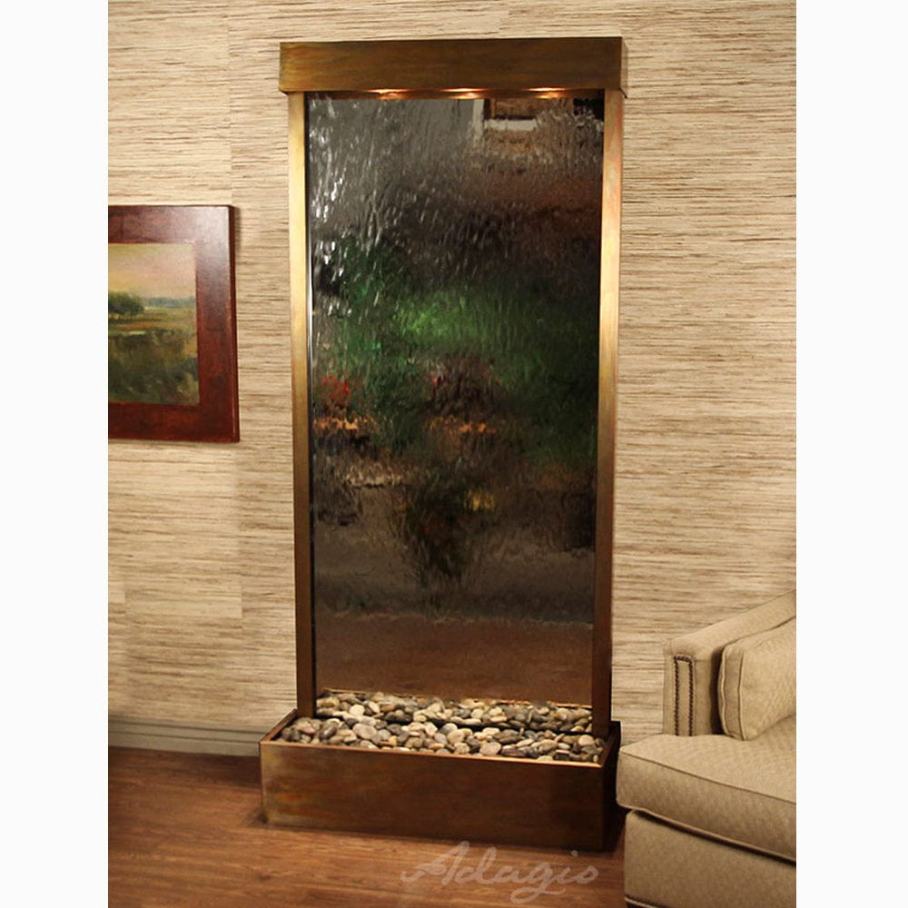 TranquilRiver_FlushMountedTowardsRearOfTheBase_-SilverMirror-RusticCopper - White - Outdoor Art Pros