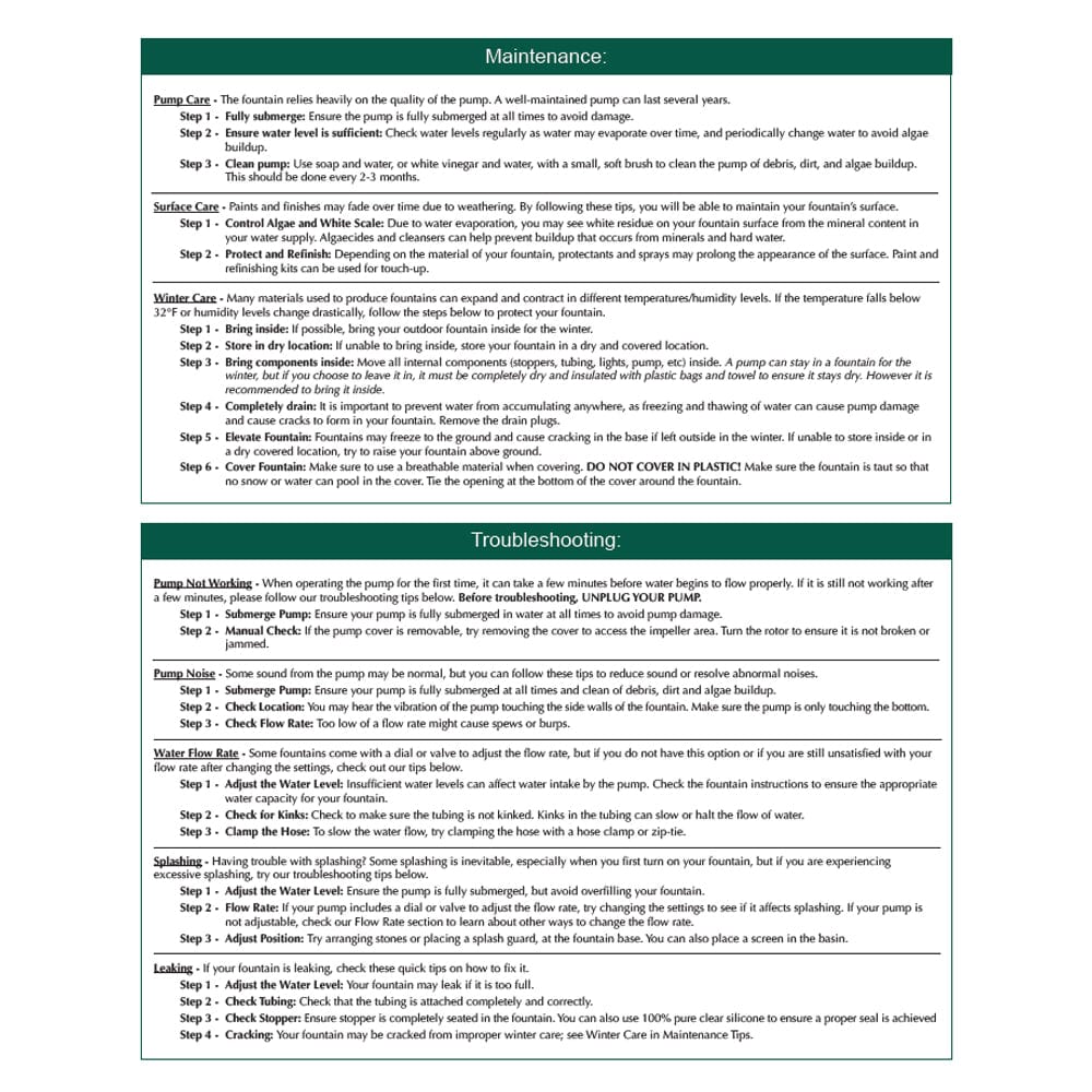 Acorn Small Pedestal Water Fountain - Soothing Company