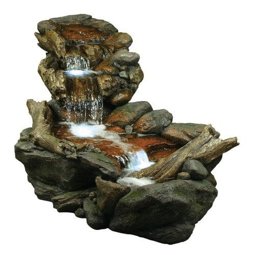 Alpine 59-Inch 3 Tier Rainforest Fountain With LED Lights