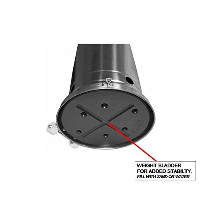 87" Tall Hammered Bronze Outdoor Patio Heater with Table - Outdoor Art Pros