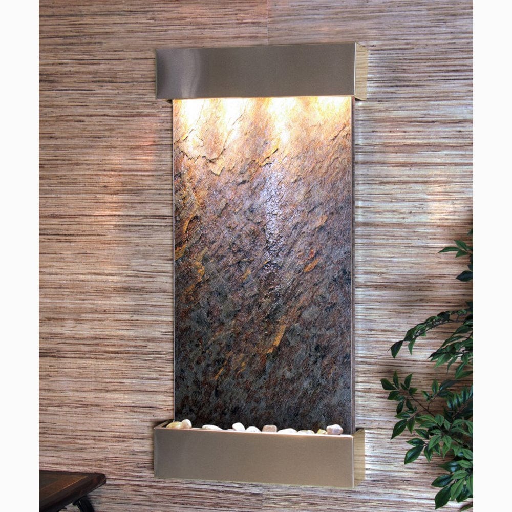WhisperingCreek-GreenFeatherStone-StainlessSteel-White - Outdoor Art Pros