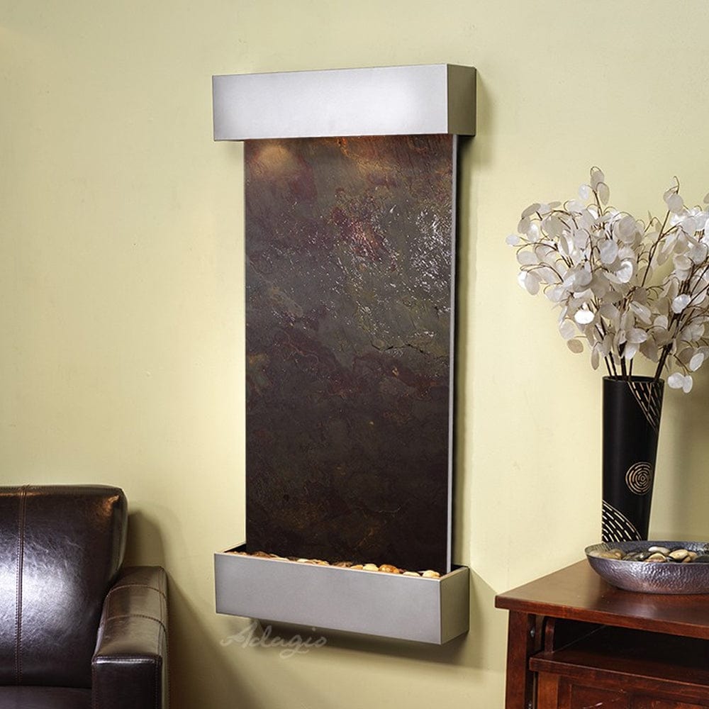 WhisperingCreek-Multi-ColorFeatherStone-SilverMetallic-White - Outdoor Art Pros