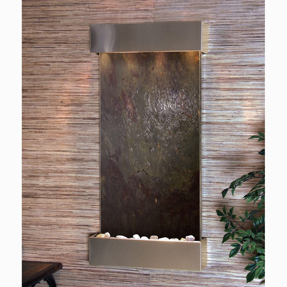 WhisperingCreek-Multi-ColorFeatherStone-StainlessSteel-White - Outdoor Art Pros