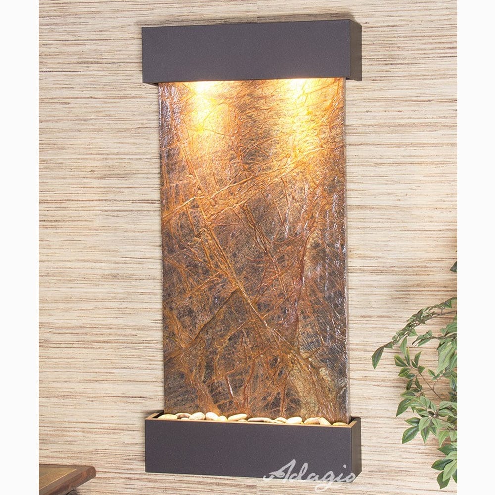 WhisperingCreek-RainforestBrownMarble-AntiqueBronze-White - Outdoor Art Pros