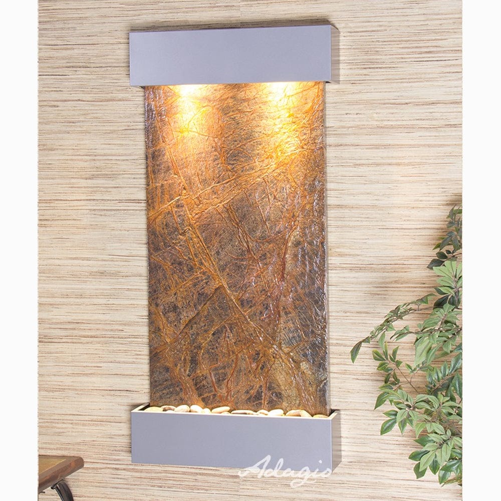 WhisperingCreek-RainforestBrownMarble-SilverMetallic-White - Outdoor Art Pros