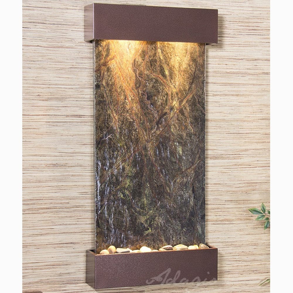 WhisperingCreek-RainforestGreenMarble-CopperVein-White - Outdoor Art Pros
