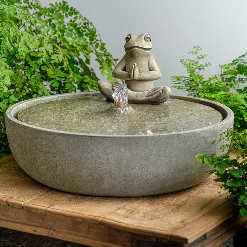 Yoga Frog Fountain - Outdoor Art Pros