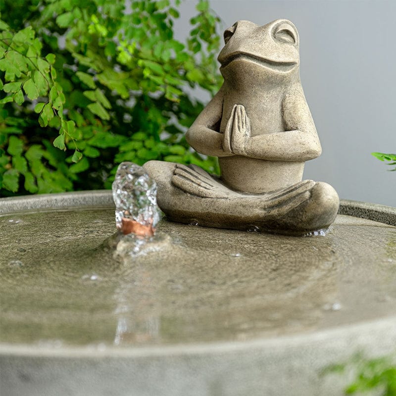 Yoga Frog Fountain - Outdoor Art Pros