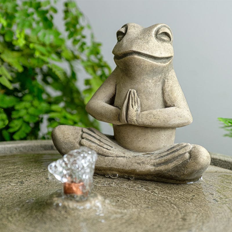 Yoga Frog Fountain - Outdoor Art Pros