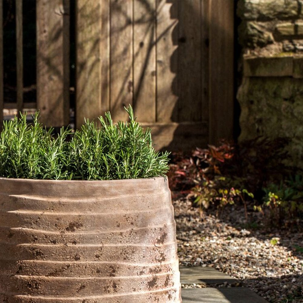 Ipanema Planter Set of Three in Antico Terra Cotta - Outdoor Art Pros