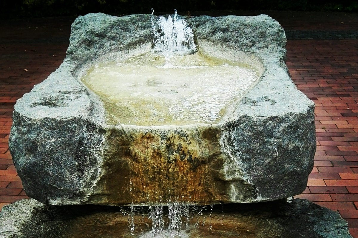 concrete outdoor fountain