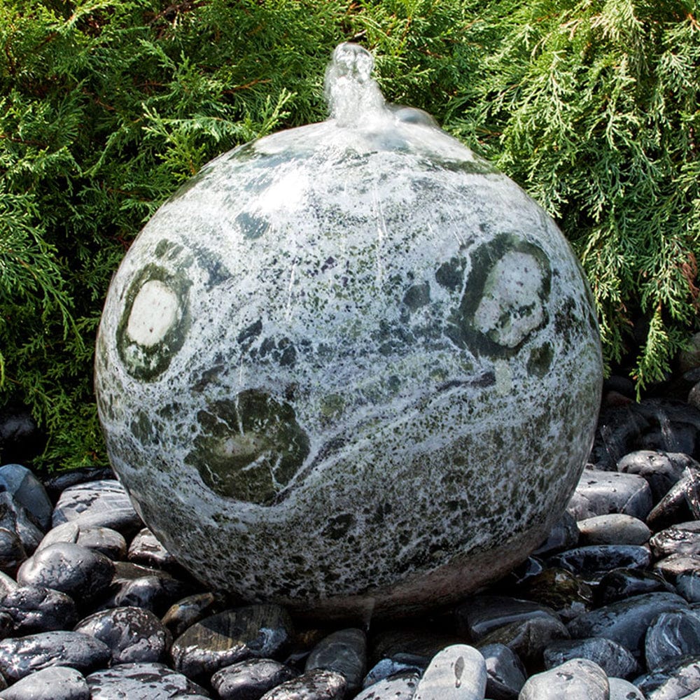 Green Marble Sphere Fountain