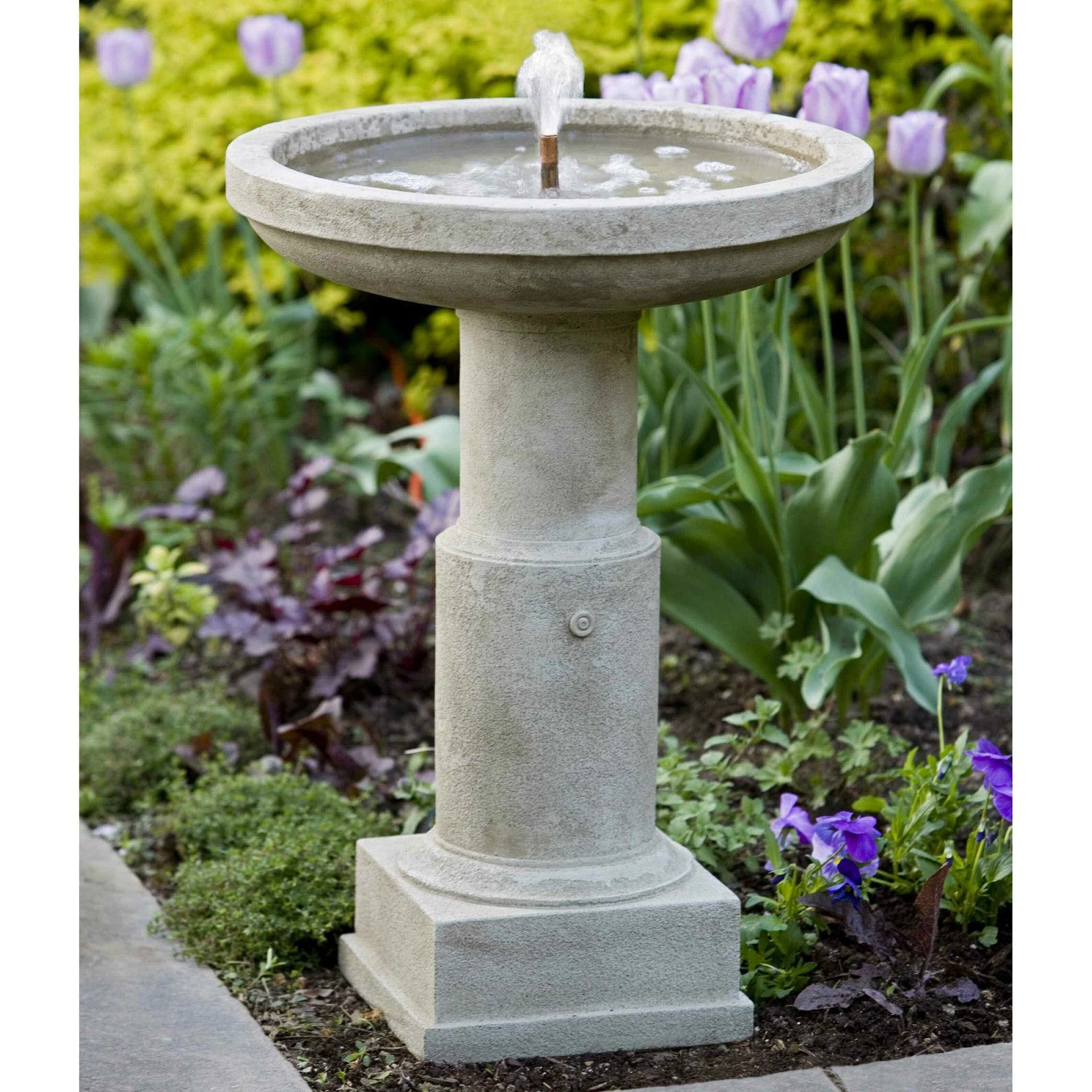 Powys Pedestal Bird Bath Fountain
