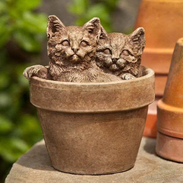 Sprouts Cat Cast Stone Garden Statue