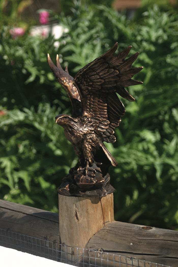 Brass Baron Eagle Outdoor Bird Statue