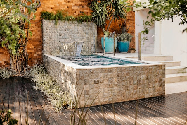 modern backyard oasis with pool
