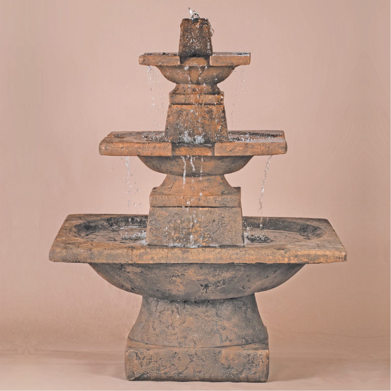 3 - Tier Quadrate Outdoor Water Fountain