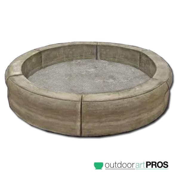 Medium Fiore Pond - Poly Basin with Set of 6 Coping Caps | 82.5 Diameter - Outdoor Art Pros