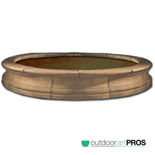 Bracci Stone Fountain Basin - 16 Feet - Outdoor Art Pros