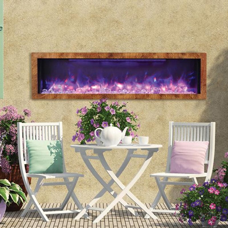 Amantii Panorama 60" Deep Full View Smart Indoor| Outdoor Electric Fireplace