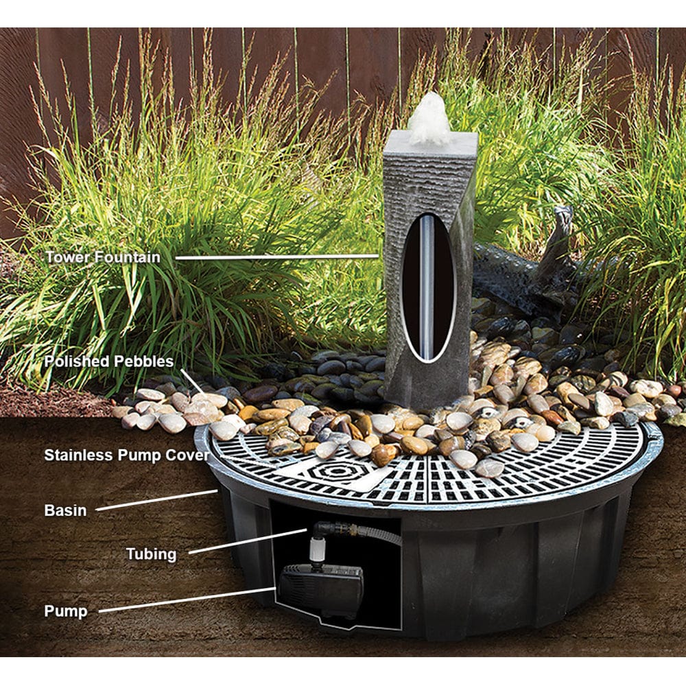 Achelous molded fountain basin - Outdoor Art Pros